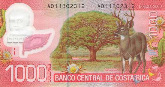 1000 Colones Costa Rica 2.09.2009